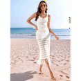 thumbnail image 6 of Loose Beach Cover Up Women'S Knit Dress Creamy White M, 6 of 7