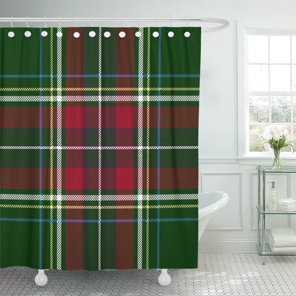 Clergy Blue Tartan Shower Curtain main image 1