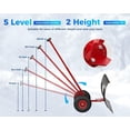 thumbnail image 3 of Ourlova Pelle à Neige 29 Pouces avec Roues, Lame Inclinée en Acier Robuste avec Poignée Réglable à 5 Positions pour un Enlèvement de Neige Efficace dans l'Allée, 3 of 7