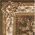 thumbnail image 2 of 10'x13' Green Ivory Machine Woven Hand Carved Floral Medallion Indoor Area Rug, 2 of 3
