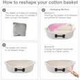 thumbnail image 5 of Dog Toy Baskets pet Toy Basket Storage in Small Shallow Stuff bin - Perfect for Collect Puppy Toys, cat Toy, Grooming Stuff, Diapers, Bed, for Bathroom, Playroom, Closet, Home - Beige, 5 of 7