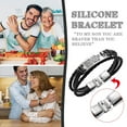 thumbnail image 2 of Pompotops 8.26 Inch Son Bracelet From Mom, Steel & Silicone Bracelets Inspirational Bracelet, Perfect courage and inspirational gift bracelets for you Son, 2 of 9
