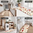 thumbnail image 5 of Red Mushroom Floral Light Beige Pattern Kitchen Rugs Sets Of 3,Kitchen Runner Rugs Non Skid Washable,Decorative Kitchen Floor Mats for Kitchen,Sink,Laundry,17"x30"+ 17"x47" + 17"x59", 5 of 6