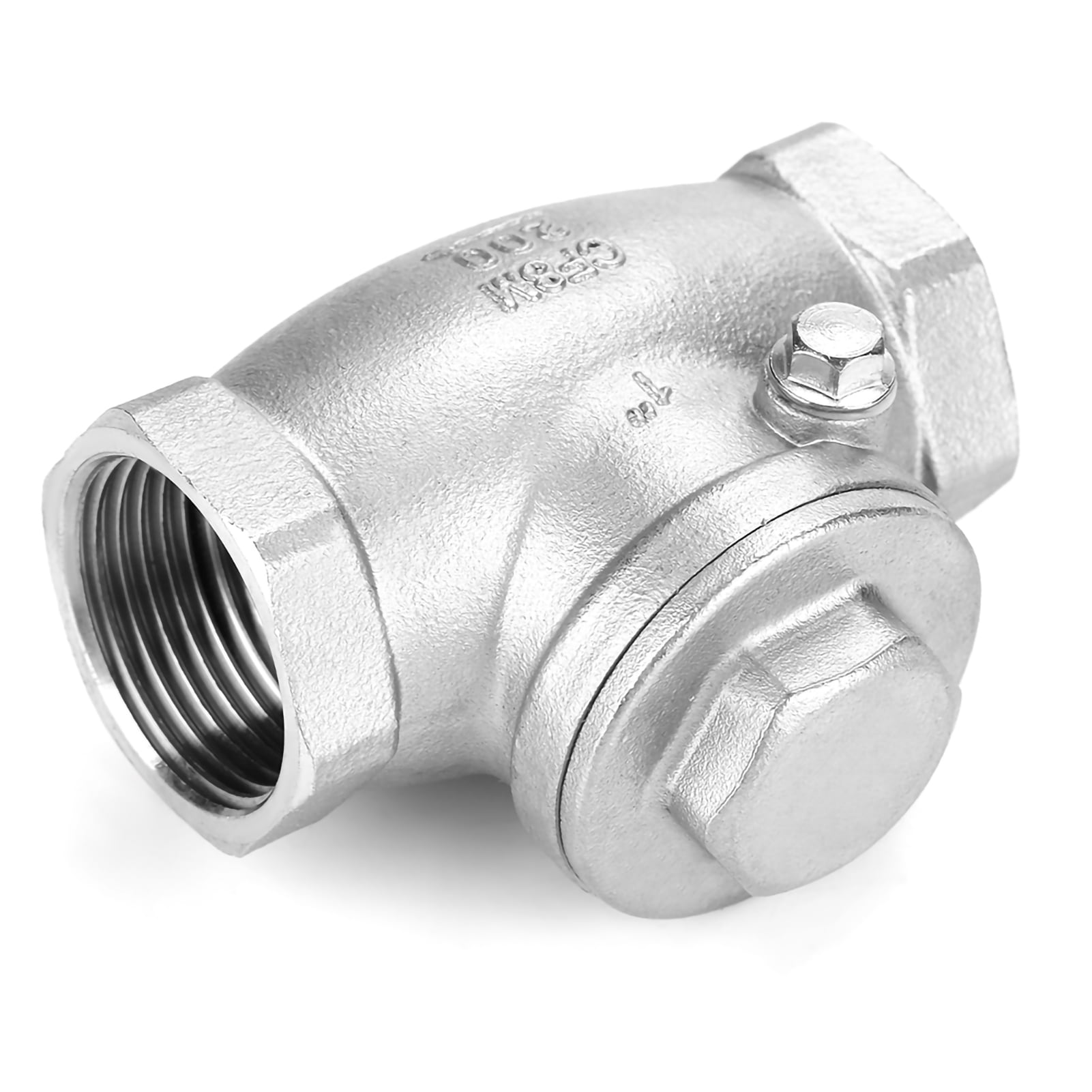 3/4" Stainless Steel Swing Check Valve - DN20 Female Thread, 200 PSI