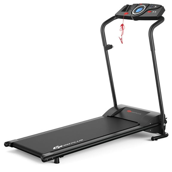 Topcobe 1.0 HP Electric Mobile Power Foldable Treadmill with Operation Display for Home, Under Desk Walking Pad Treadmill