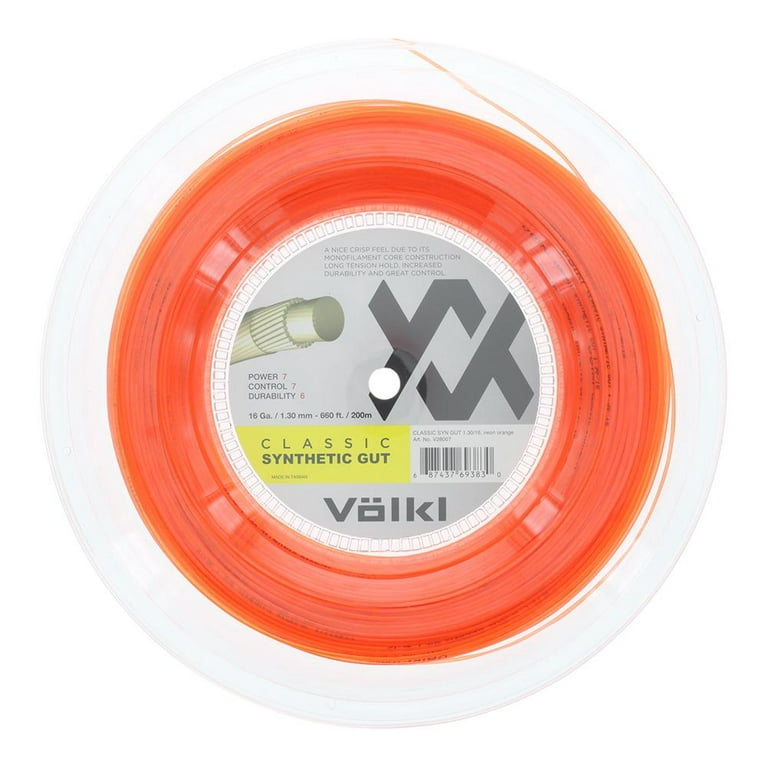 Volkl Classic Synthetic Gut Tennis String Reel ( 16G Neon Orange ) 