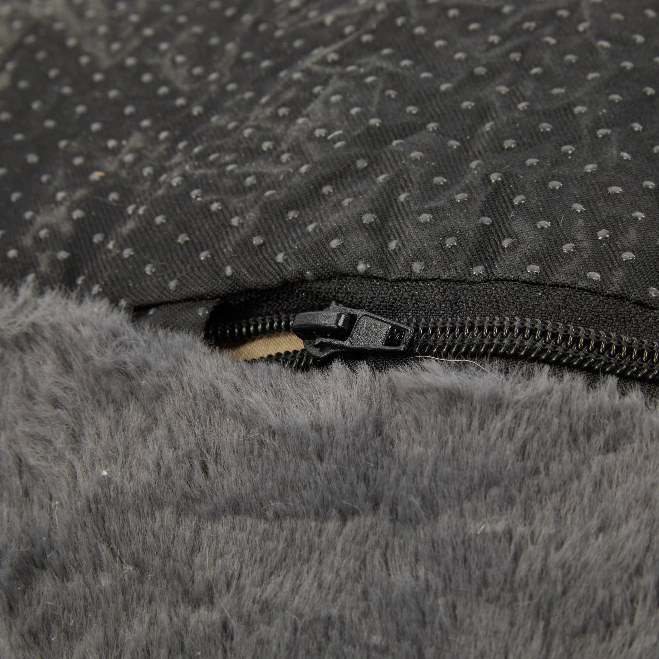Christopher Knight Home Bean Bag Chair Velvety Faux-Fur Upholstery, Gray