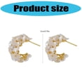 thumbnail image 3 of Sophisticated Earrings Ear Jewelry Flower Studs Earrings Unique Ear Pendant Alloy Texture Ear Pin for Fashion Lover, 3 of 8