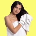 thumbnail image 2 of Toallas Chakir Turkish Linens 100% algodón, 6 piezas, color blanco a mano, 2 of 5