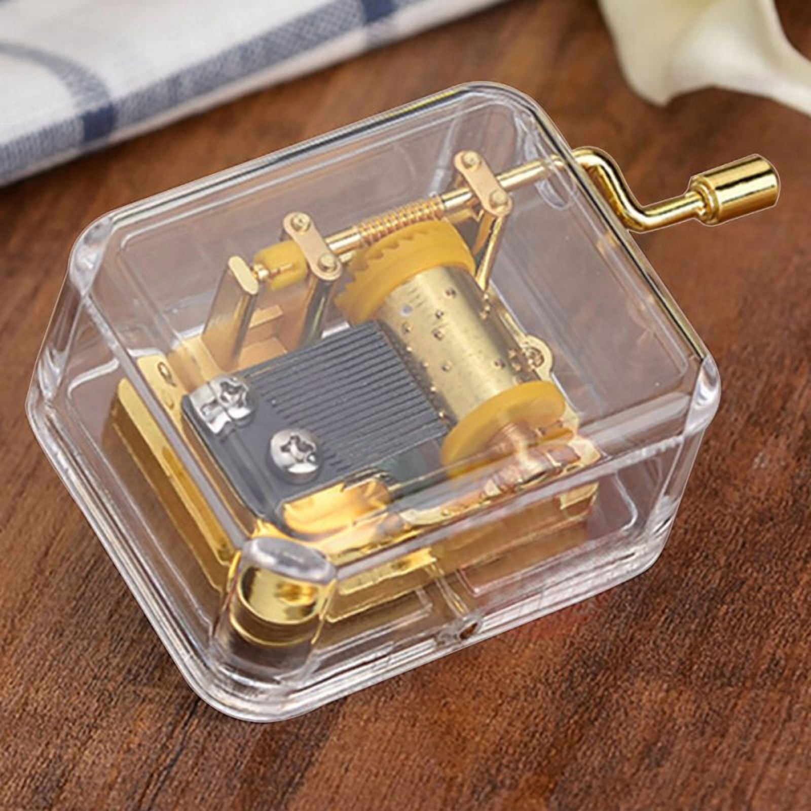 Portable Transparent Mechanical Mini Cute Music Box Musical Toy Kids Party Gift,You are my sunshine