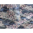 thumbnail image 3 of Ambesonne Romantic Flowers Quilted Bedspread Set 3 Pcs, Floral Grunge Art, Queen, Pale Pink and Dark Violet, 3 of 4