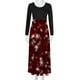 thumbnail image 5 of Vestidos de Navidad Para Mujer Estampado de Árbol de Navidad Manga Larga Cuello Redondo Vestido Largo Playa Casual Maxi Sundress Odeerbi  ODB203009, 5 of 6