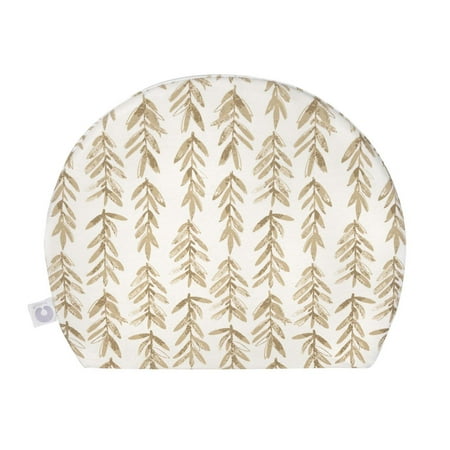 Boppy Pregnancy Support Wedge Pillow with Removable Jersey Pillow Cover, Taupe Grassland Design, Firm Compact Support, Portable Prenatal and Postnatal Positioning