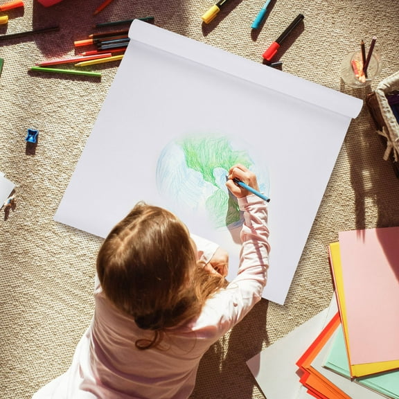 Toyandona Paper Roll for Drawing White 1Pcs