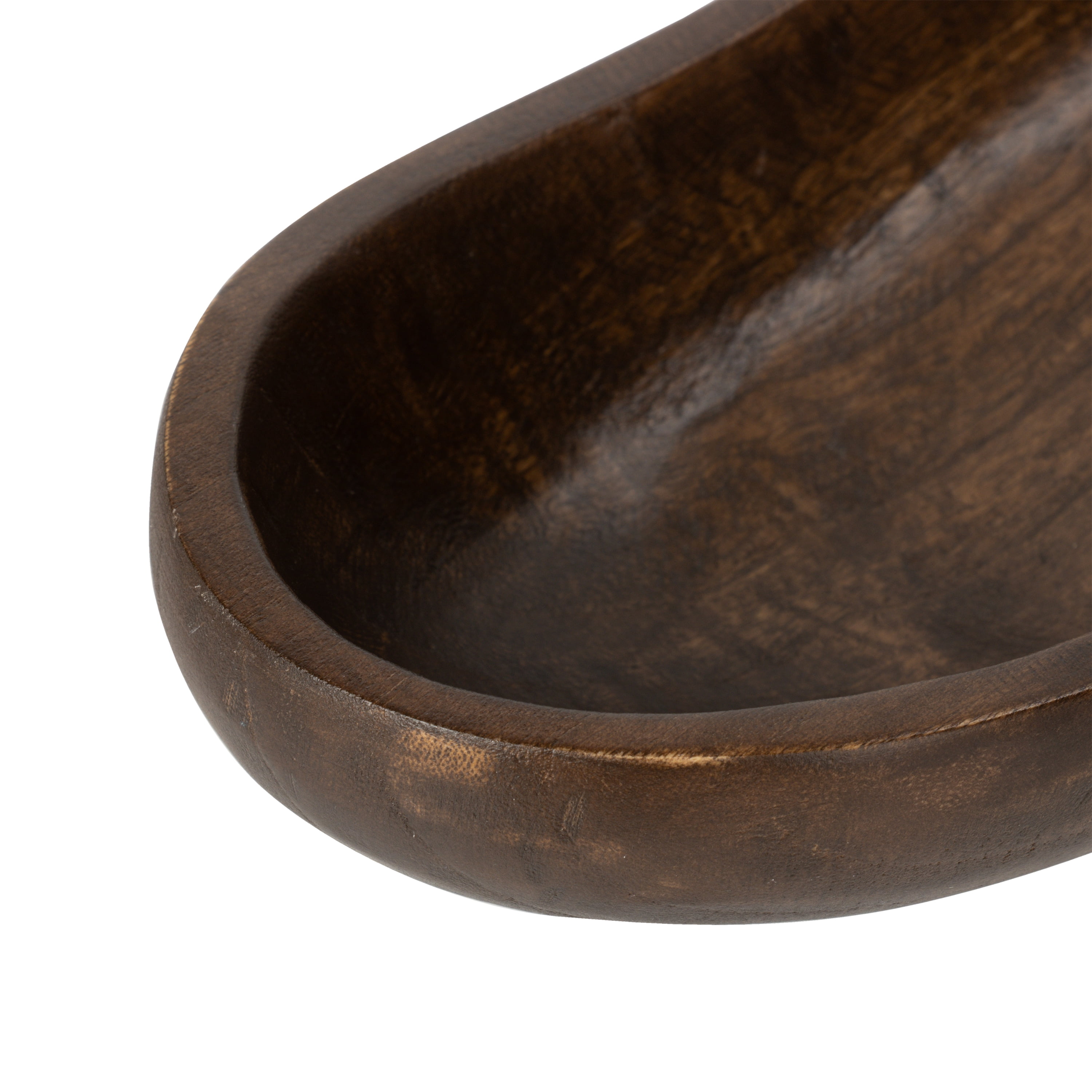 Better Homes & Gardens Carved Wood Decorative Bowl, Walnut Finish