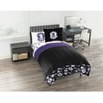 thumbnail image 2 of MGM Wednesday Addams Patches Purple 5 Piece Twin Size Bed Set with Sham, 2 of 4