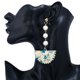 thumbnail image 3 of Pendientes largos de madera con estilo para mujer y niña, accesorio de joyería con forma de gota (azul), 3 of 3
