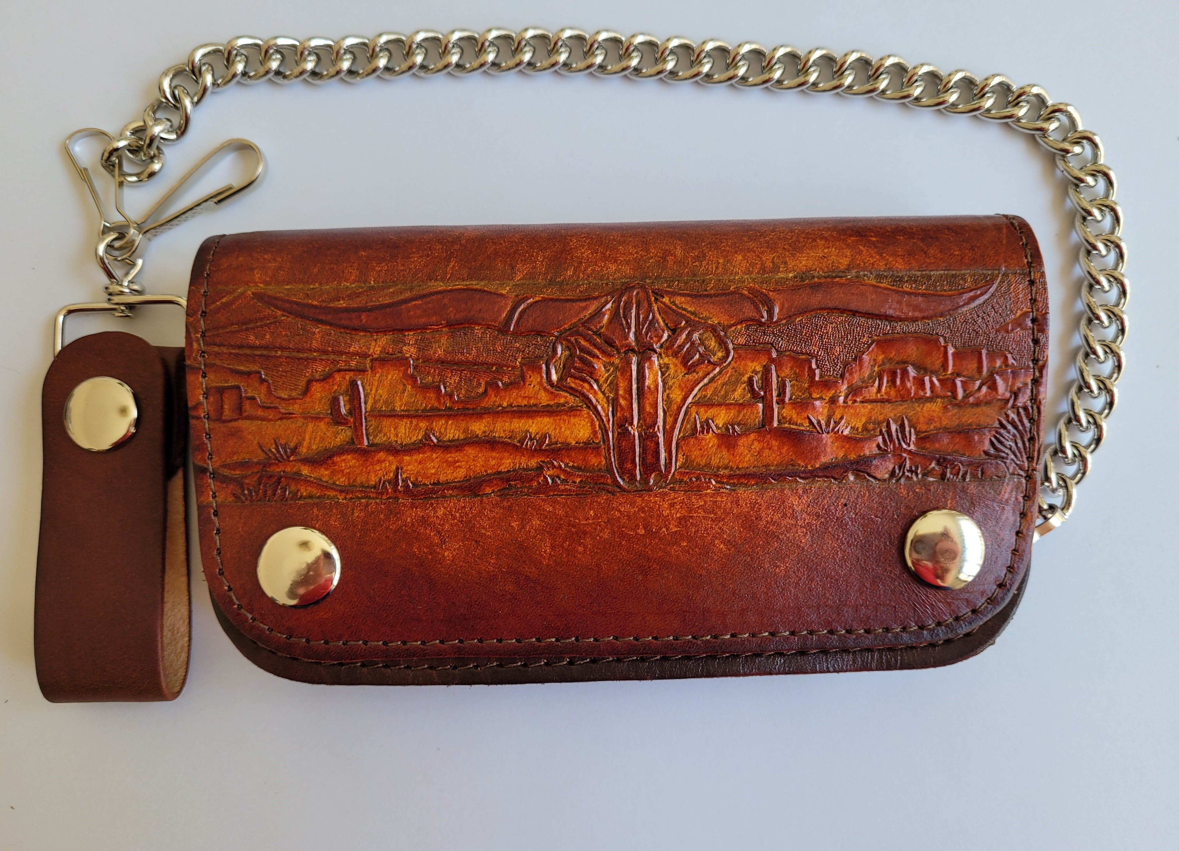 Leather trucker wallet hotsell