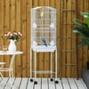 pawhut 63 in. bird cage with stand