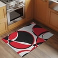 thumbnail image 2 of Red Black Front Door Rugs 2x3 ft Abstract Grey Black Red Round Grey Texture Small Rug for Entryway Non Slip Washable Bathroom Door Mat Absorbent Floor Mat for Indoor Entrance, 2 of 9