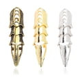thumbnail image 3 of Punk Gothic Rock Scroll Joint Armor Knuckle Anillo de cosplay de dedo completo (Oro), 3 of 6