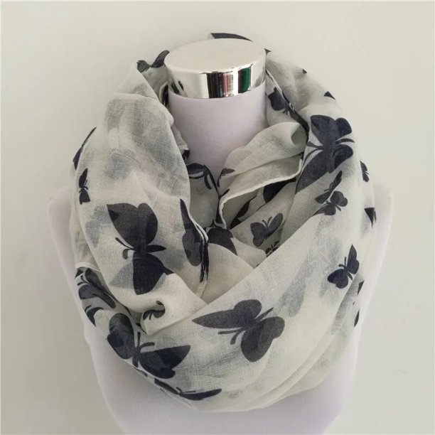 Bufanda de anillo con estampado animal para mujer, pañuelos de libélula, Pashmina, mariposa, gran oferta, novedad