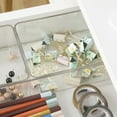 thumbnail image 6 of Martha Stewart Grady Set of 3 Clear Plastic Stackable Storage Boxes with Light Natural Paulownia Wood Lids, 6 of 10