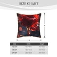 thumbnail image 4 of Haiem Artistic Dewdrop Rose Print Velvet Soft Solid Decorative Square Throw Pillow Covers Set with Elegant Piping Christmas Cushion Case for Sofa Bedroom Car-18"x18", 4 of 8