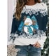 thumbnail image 1 of Sudadera con estampado de muñeco de nieve de Navidad para mujer, Jersey informal de manga larga con cuello redondo, talla grande, otoño e invierno, 2023, 1 of 5