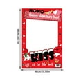 thumbnail image 4 of Valentine's Day Photo Booth Props Frame Love Heart Kiss Selfie Photobooth Props Photoshoot for Wedding Anniversary Backdrop Decorations (1 piece photo frame +20 pieces photo props), 4 of 8