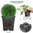 thumbnail image 2 of netuera 5-Pack 9.77 Gallon Square Planter Nursery Pots, Flower Plant Container Injection Molded Plastic Nursery Pots Gardening Pots for Indoor Outdoor Vegetables, Succulents, Black, 2 of 5