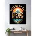 thumbnail image 2 of Nursing By Day, Hiking By Heart. Colorful Forest Poster Wall Art, Modern Wall Decor, 16x24 UNFRAMED, 2 of 3