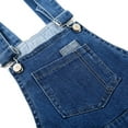 thumbnail image 4 of KIDSCOOL SPACE Girls Shorts,Big Girls Big Bibs Washed Soft Summer Denim Shortalls,Light Blue,9-10 Years, 4 of 8
