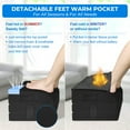 thumbnail image 2 of KingPavonini Foot Rest Under Desk for Office Use,  3 Layer Adjust Memory Foam Foot Stool with Feet Warm Pocket Black, 2 of 7