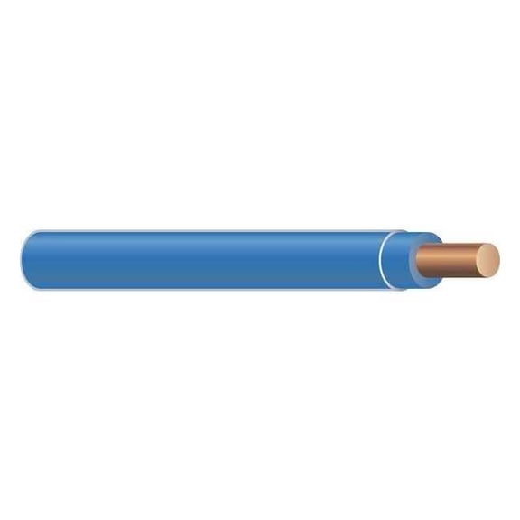 Southwire THHN Building Wire, Copper, 14 AWG, 1C, Blue, Solid, 500 ft 11582401