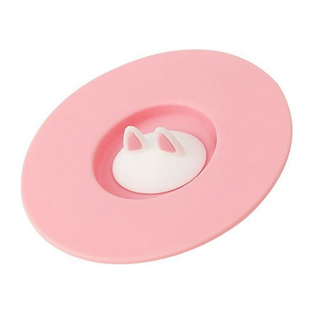 Tapa de taza Reutilizable Inteprter a prueba de fugas rosa