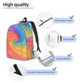 thumbnail image 5 of Casual Canvas Backpack Without Interlayer Large Capacity Stick Bag Design For Outdoor Shopping Office Outdoor Sports Rosybrown Tie-Dye Background Vibrant Colors And Swirling (2) Small, 5 of 7