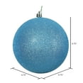 thumbnail image 2 of Vickerman 4.75" Turquoise Glitter Ball Ornament, 4 per Bag, 2 of 5