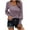 Purple, variant on HomeDM Plus Size Long Sleeve Shirts for Women Casual Scoop Neck Solid Color Basic Fall Tops Loose Fit Comfy Ribbed Knit Trendy Work Sweater - Purple/2XL