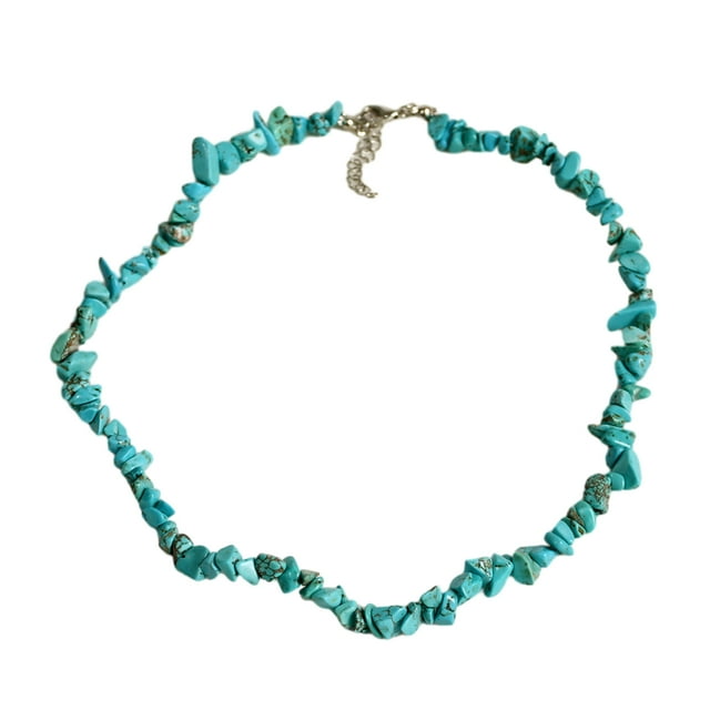 Wweixi Alliage Convenant à Tous les Âges - Collier à la Mode pour Femmes Collier en Pierre Femmes Accessoires de Collier Colliers Y09 Turquoise 1