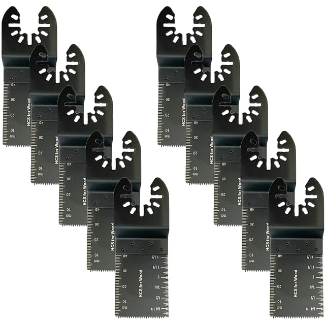 Dinheiro 10 Pcs Accessoires de Lames de Scie Multifonction, Lames d'Outils Multifonction 34Mm, Outils Oscillants Universels, Scie Universelle pour Fein Multimaster, Makita, Dewalt et Plus