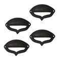 thumbnail image 3 of SaKeGa Pack 4 Drawer Pulls Flat Black Cabinet Cup Pulls Kitchen Hardware Cabinet Handles Matte Black Drawer Handles Pulls, 3 of 6
