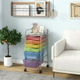 thumbnail image 6 of Spaco 6 Drawers Rolling Storage Cart Organizer-Transparent Multicolor, Craft Organizers and Storage, Multipurpose Organizer Cart for Home, Office, School, 6 of 10