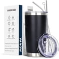 thumbnail image 1 of Vaso Térmico de Acero Inoxidable, Easytao Taza Termica Frio y Caliente para Café con Tapa y Pajita, Cepillo de limpieza, Termo Infusor de Vacío Doble para Hombre, Mujer, Regalo, (20oz/590ml, Negro), 1 of 3