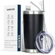 thumbnail image 1 of Vaso Térmico de Acero Inoxidable, Easytao Taza Termica Frio y Caliente para Café con Tapa y Pajita, Cepillo de limpieza, Termo Infusor de Vacío Doble para Hombre, Mujer, Regalo, (20oz/590ml, Negro), 1 of 3