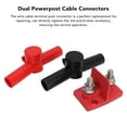 thumbnail image 3 of Power Post Cable Connector, Dual Powerpost Cable Connectors M10 Dual Studs Cable Connector With 2 Insulators For Car RV Ship Truck DC12 To 48V, 3 of 8