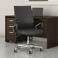thumbnail image 2 of Office in an Hour Mid Back Leather Desk Chair in Brown - Bonded Leather, 2 of 7