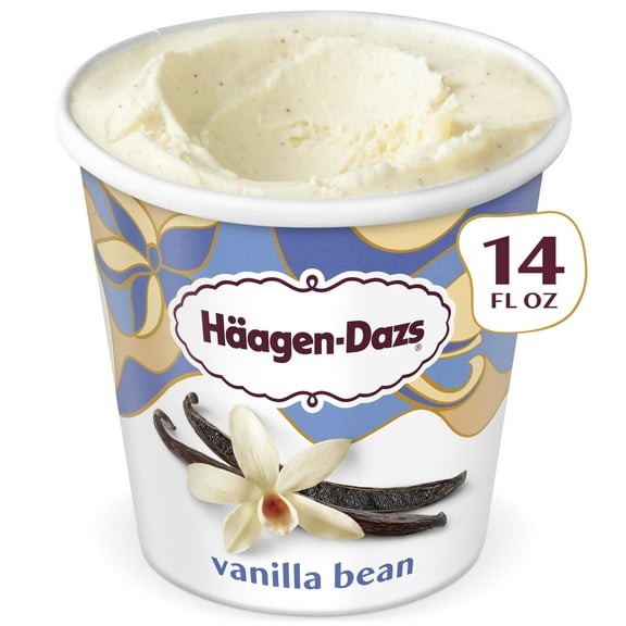Haagen Dazs Vanilla Bean Ice Cream, Gluten Free, Kosher, 14 oz
