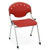 OFM Rico Series Model 305 18" Plastic Stack Chair, Red