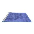 thumbnail image 2 of Ahgly Company Machine Washable Indoor Round Oriental Blue Industrial Area Rugs, 6' Round, 2 of 4